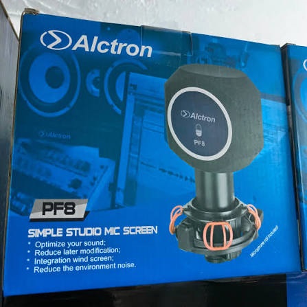 Alctron PF8 Studio Microphone Foam Shield acoustic isolation foam with built-in pop filter for condenser microphones.